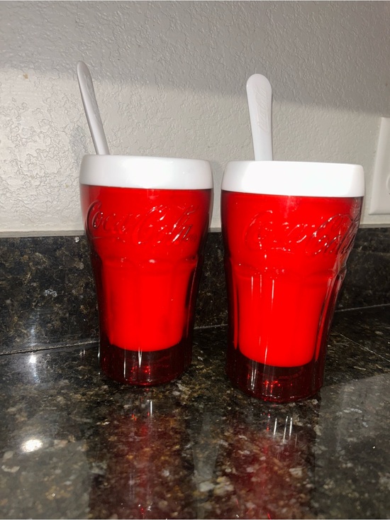 Coca Cola Other - Coca-Cola Float & Slushy Maker Retro Make and Serve Cup/ Freezer Core Set Of 2